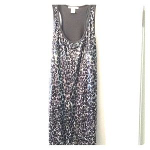 Silver sequin razorback dress